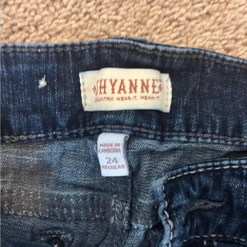 Shyanne Dark Blue Denim Jeans View 2
